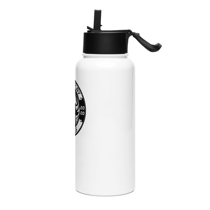 Stainless steel water bottle with a straw lid